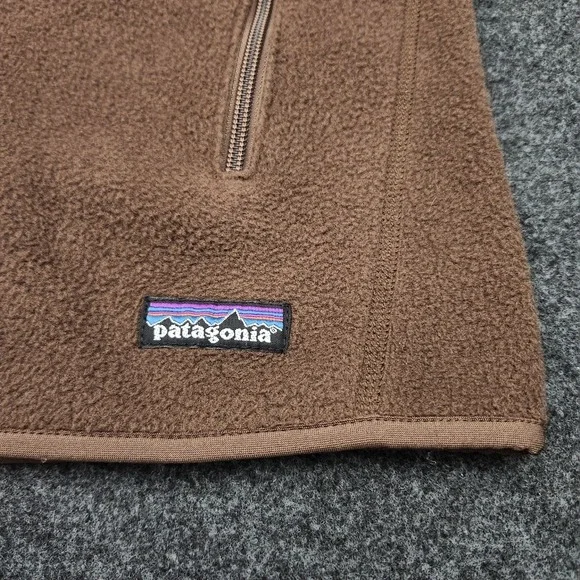 Vintage Patagonia Mens XL Brown Fleece Synchilla Full Zip Vest Y2K - Picture 2 of 9